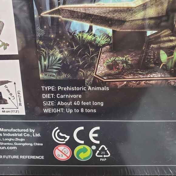 Tyrannosaurs Rex National 3D Puzzle Geographic DS1051 Cubic Fun New - Picture 6 of 8